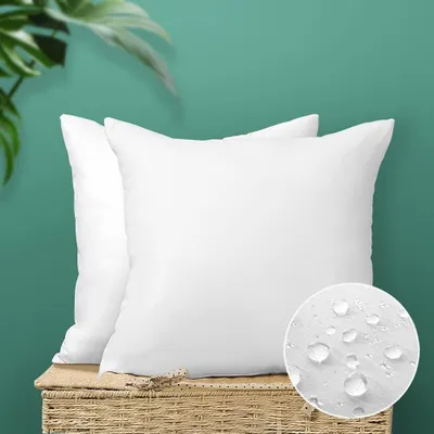 Obrázek produktu pro Voděodolný polštář pro venkovní použití - sada 2 kusů - bílý - 45 x 45 cm