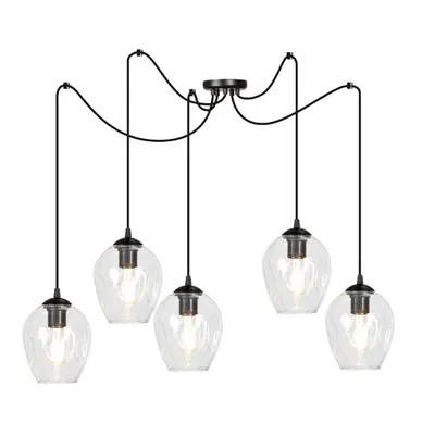 Obrázok produktu pre Luster Emibig 5xE27 60W LEVEL 5 BL/TRANSPARENT 756/5