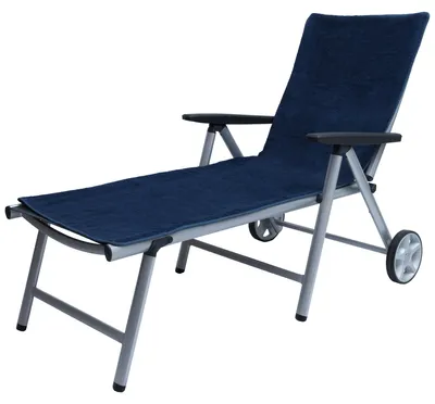 Immagine prodotto di Asciugamano in spugna Beautissu XL per lettino Marbella, 70x200 cm, blu