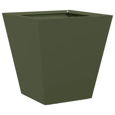 Produktbild von vidaXL Pflanzkübel Olivgrün 30x30x30 Stahl