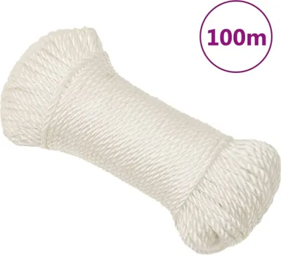 Produktbild von The Living Store Arbeitsseil Weiß 8 mm 100 m Polypropylen