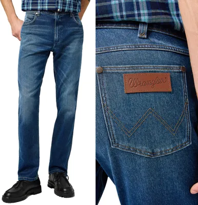 Produktbild von WRANGLER, Herren Jeanshosen, Straight fit, GREENSBORO, W31 L32, Blau, Jeans, baggyjeans, buggy