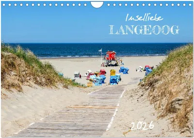 Produktbild von Inselliebe Langeoog (Wandkalender 2026 DIN A4 quer), CALVENDO Monatskalender