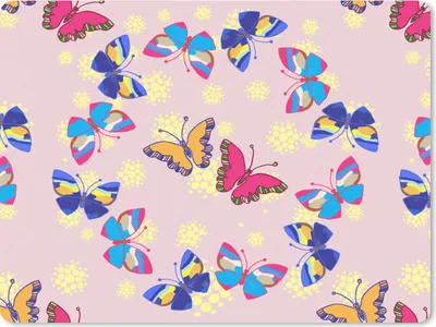 Produktbild von MuchoWow® Mauspad Mousepad Mädchen - Schmetterling - Insekten - Muster - Mädchen - Kinder - Kinder 23x19 cm - Mousepads - Maus Mat - Pad - Mausunterlage - Schreibtischunterlage - Mauspad