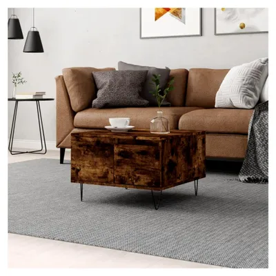 Produktbild von Beistelltisch 55x55x36,5cm Räuchereiche Holzwerkstoff, Metall