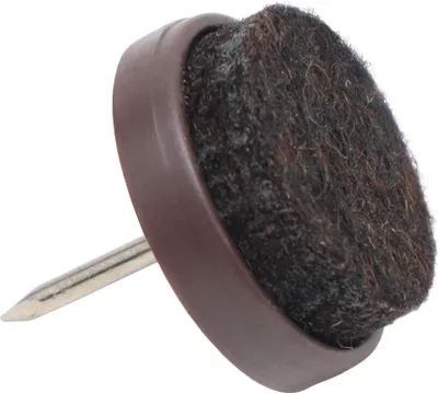 Produktbild von Adsamm® | 32 x Filzgleiter mit Nagel | Ø 20 mm | Braun | rund | Möbelgleiter mit Stift in  von Adsamm®