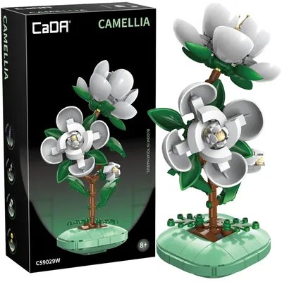Obrázek produktu pro Stavebnicová sada Cada „Kamélie v květináči“ 23 cm C59029W, 301 dílů