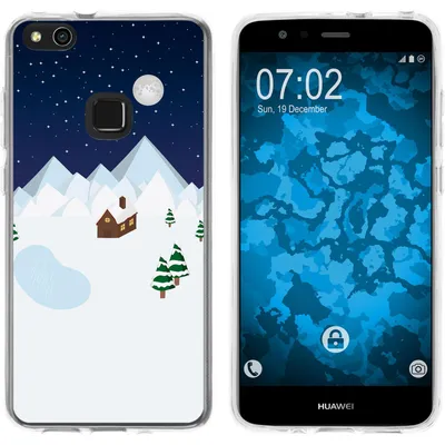 Produktbild von PhoneNatic Case kompatibel mit Huawei P10 Lite Silikon-Hülle X Mas Weihnachten Winterwonderland M6