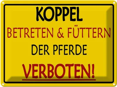 Produktbild von vianmo Blechschild 30x40 cm Koppel Betreten verboten Warnschild Hinweisschild Sicherheit Vorsicht