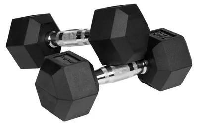Produktbild von REBEL ACTIVE Gummibeschichtete Gusseisen-Hanteln 2x7 kg