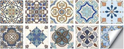 Image de Autocollant mural en PVC, 15 x 15 cm, imperméable, résistant aux huiles, adapté aux pièces à vivre, aux cuisines et aux salles de bains