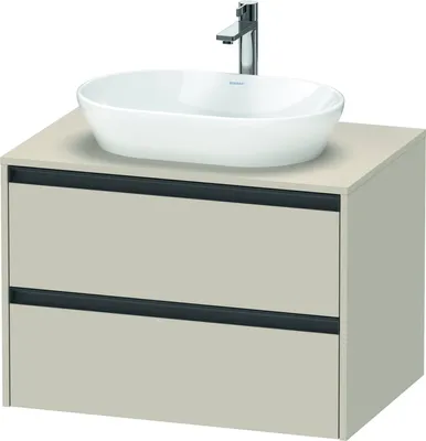 Produktbild von Duravit Ketho.2 Wastafelonderkast 80x55x56,8 cm Supermat Taupe
