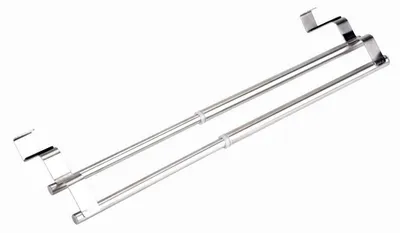 Produktbild von Handtuchhalter Tür Doppelschichten Ausziehbar Edelstahl Teleskop Ohne Bohren 26-40cm