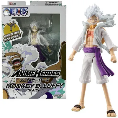 Immagine prodotto di Figurina dell'eroe dell'anime One Piece, Rufy Gear 5, 17 cm, action figure, Bandai