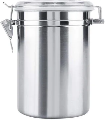 Obrázok produktu pre Asistent pre domácnosť – 1900 ml – Nerezová nádoba s vákuovým uzáverom – Na skladovanie čaju, cukru, kávy, múky