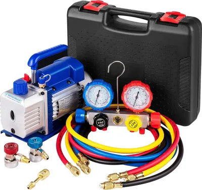 Produktbild von AC-Vakuumpumpen-Manometer-Set 4,8 CFM 5PA HVAC-Vakuumpumpe mit Box