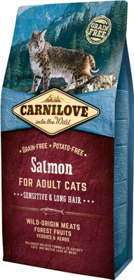 Produktbild von Carnilove Feline Adult Lachs Sensitive Lange Haare ??6 Kg