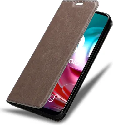 Immagine prodotto di Cadorabo cover per Motorola MOTO G10 / G30 cover protettiva in marrone custodia per cellulare cover chiusura magnetica