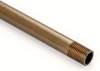 Immagine prodotto di Tubo a sospensione con filettatura M10 x 1 per lampadari, tubo per lampade, tubo filettato, prolunga per tubo per lampade, ottone antico, patina, 70cm