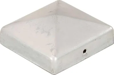 Produktbild von vidaXL Pfostenkappen 6 Stk. Pyramide Verzinktes Metall 81 x 81 mm
