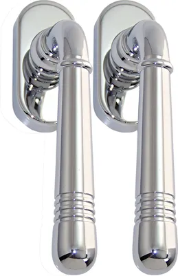 Produktbild von Massiv Messing Fenstergriff Set 2 x FG Helena Prime 0320 Chrom Fensterbeschlag