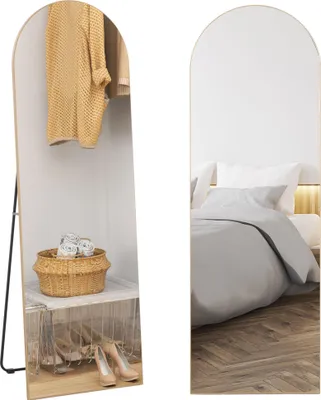 Image de Miroir en pleine longueur 50 x 150 cm miroir sur pied grand miroir mural sans cadre  pour salon, ton doršŠ