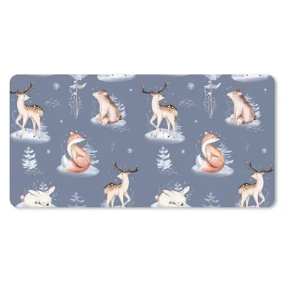 Produktbild von MuchoWow® Mauspad Mousepad Winter - Muster - Tiere 60x30 cm - Mousepads - Maus Mat - Pad - Mausunterlage - Nachhaltig