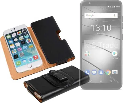 Produktbild von K-S-Trade Schützhülle Handyhülle kompatibel mit Gigaset GS280 Holster Gürtel Tasche Schutzhülle Handy-Tasche Smartphone Case Seitentasche schwarz
