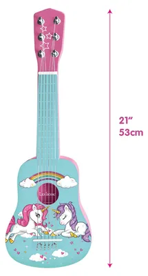 Immagine prodotto di Lexibook La mia prima chitarra di legno 21" Unicorno