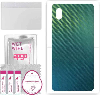 Produktbild von apgo Rückseite Schutzfolie, Skin, kompatibel mit Sony Xperia ACE III SOG08, Hinten Displayschutzfolie aus Vinylfolie, kratzfest, einfache Montage - Kohlenstoff-Chamäleon CAKA1