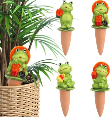 Produktbild von com-four® 4x Automatische Bewässerung für Zimmerpflanzen - Wasserspender für Pflanzen - Tonkegel zur Blumen Bewässerung - Hydrospikes