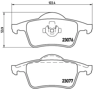 Produktbild von Brembo Bremsbelagsatz, Scheibenbremse Hinterachse P 86 014
