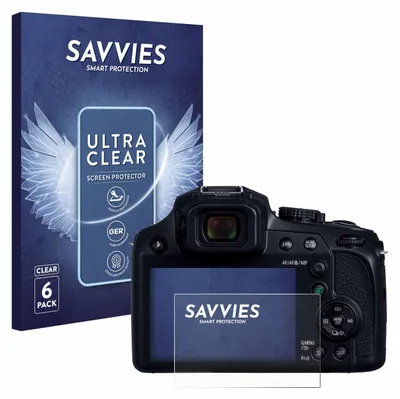 Produktbild von 6x Für Panasonic Lumix DC-FZ82D Schutzfolie Savvies Displayschutz Display Schutz Folie Klar Transparent