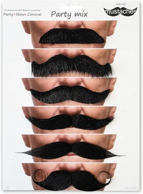 Productafbeelding van Party snorren (6 stuks) - Set van 6