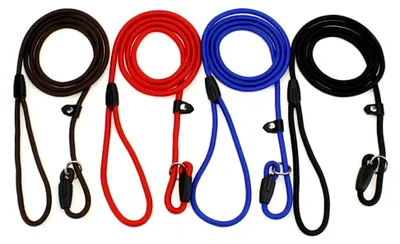 Produktbild von 4 x Nylon-Hundeleine, professionelle Hundetrainingsleine, um das Ziehen zu verhindern, ideal für Spaziergänge, 1,35 m x 1 cm