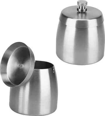 Produktbild von Famanu Aschenbecher mit Deckel für den Außenbereich - 2 Stück, winddicht, klein