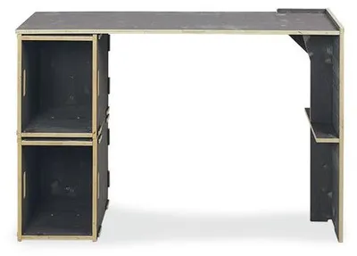 Productafbeelding van Werkhaus WERKBOX: Praktische aanbouwschrijftafel, 117x78x36 cm, grenen, grijs, modulair