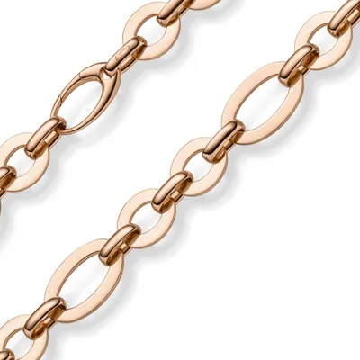 Produktbild von 18,5mm Phantasie-Kette Halskette ovale Kettenglieder 585 Gold Rotgold 50cm