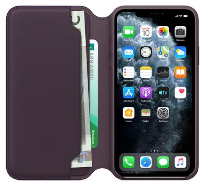 Immagine prodotto di Apple Folio in pelle per iPhone 11 Pro Max melanzana