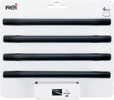 Immagine prodotto di Set di 4 maniglie per mobile, interasse 128 mm, acciaio inox grezzo