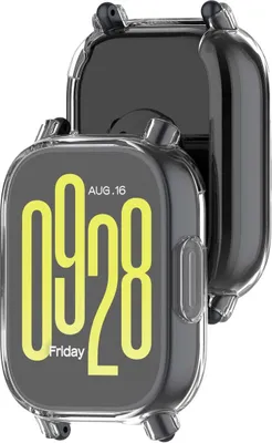 Produktbild von Bizon Case Watch Felipe Hülle mit Displayschutzfolie für Xiaomi Redmi Watch 5 Active, Transparent