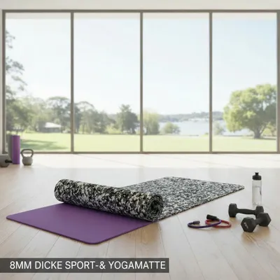 Produktbild von GOLDEN Yogamatte rutschfest super Leicht & Dünne, aus farbiges Kautschuk schadstofffrei, Reise Yogamatte set 1,0mm Faltbare 2021 Neu align mit Tragetasche PU