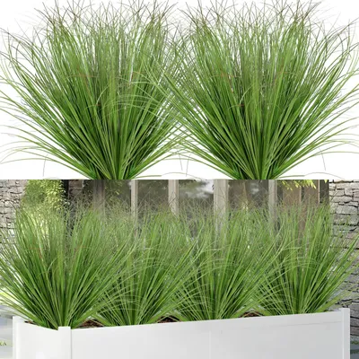 Image de Plantes artificielles d'un réalisme saisissant, pour l'extérieur, lot de 28 graminées ornementales, résistantes aux intempéries et aux UV, plantes artificielles pour balcon, maison, jardin et décoration de bureau