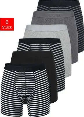Produktbild von Tazzio Herren Boxershorts 6er Pack BS1002 (Basic-Streifen, S)