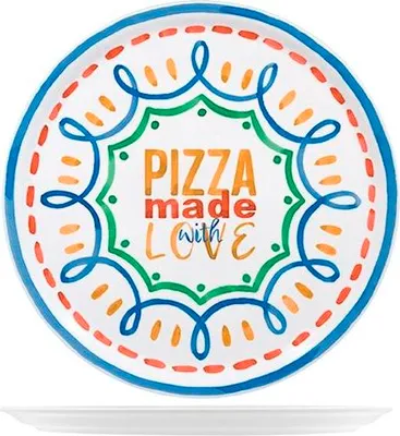 Produktbild von Pizzateller Handmade aus dekorierter Porzellan, 33?cm