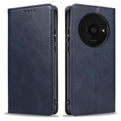 Produktbild von Handyhülle für Xiaomi Redmi A3 Kunstleder Flip Cover Hülle Klapphülle Case Kartenfach Farbe: Blau