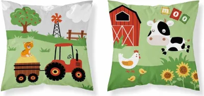 Produktbild von Kissenbezug, Kissenbezug aus Baumwolle, für Kinder 40x40 psba39b Bauernhof