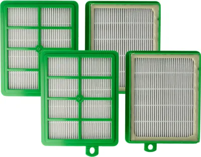 Produktbild von vhbw 4 Staubsaugerfilter kompatibel mit Philips FC8764/01, FC8765/01, FC8762/01, FC8763/01, FC8761/01, FC8766/01 Staubsauger - HEPA-Filter Grün Weiß