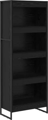 Image de vidaXL Bibliothèque noire imitation chêne 60 x 30 x 155 cm Bois composite