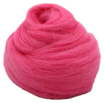 Produktbild von Filzwolle 20gr. Wolle (Wolle) / Märchenwolle zum Trockenfilzen und Nassfilzen Hot Pink